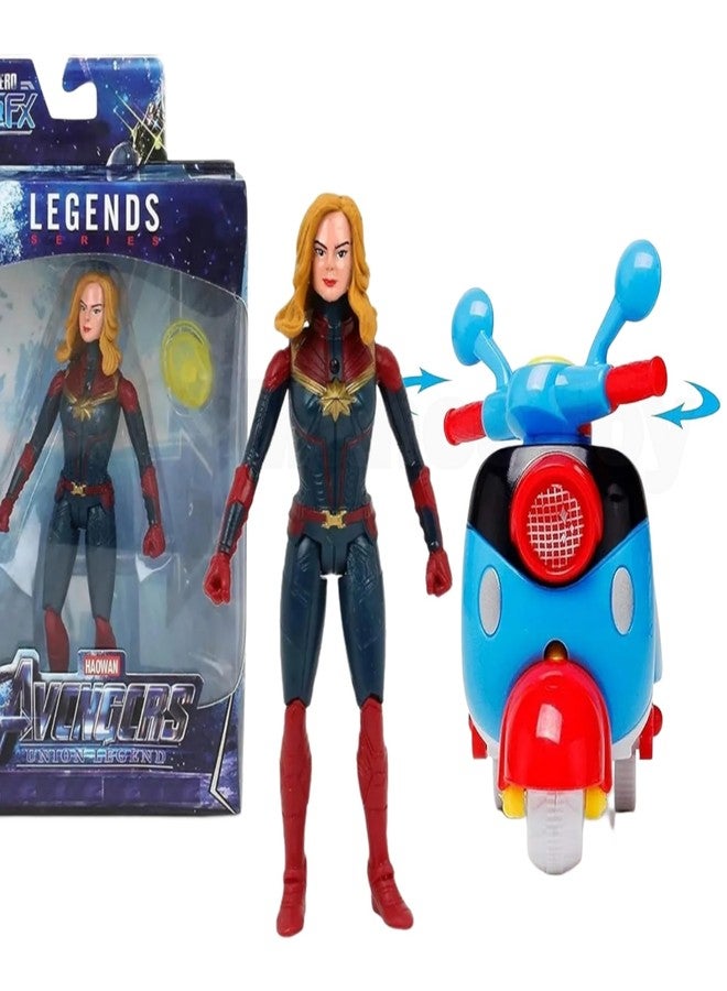 Manos Heroes Action Figure Fighter Toy and Pull Along Scooter Combo Pack - Image 1
